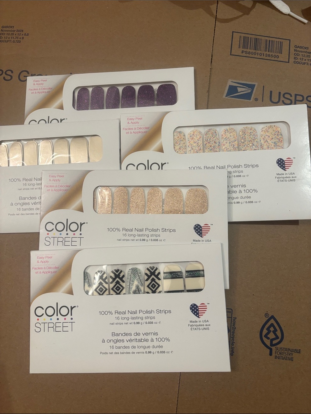 NWT  Color Street Nail Polish Strips  Set of 5 packs